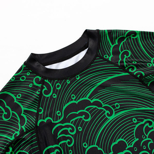 Custom Short Sleeve Surf Logo MMA BJJ <b>Compression</b> <b>Shirt</b> Sublimated Jiu Jitsu Rash Guard UPF50 Breathable Wholesale - Product Image 6