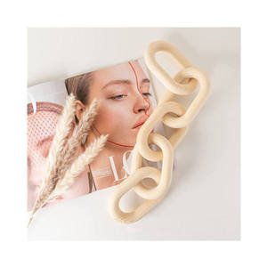 Chaîne de collier longue et massive en résine, style moderne, maillons grands, mélange de couleurs, punk, creuse, pour décoration murale - Product Image 3