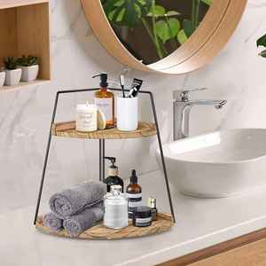 Excellent Quality Two Tier Bathroom Shelf for Cosmetic <b>Bottles</b> Toiletries Perfume and Makeup Accessories Available For Sale - Product Image 4