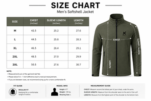 X Sports City Men's 4-Way Stretch Softshell <b>Jacket</b> | Waterproof & Wind-Resistant Thermal <b>Fleece</b> <b>Lined</b> Winter Outerwear OEM/ODM - Product Image 5
