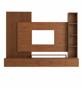 Panel de TV Moderno de Madera, Centro de Entretenimiento, Mueble de TV de Lujo para Hotel o Apartamento, Consola Multimedia para Sala de Estar - Product Image 1