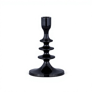 <b>Black</b> <b>Candle</b> <b>Holder</b> Handmade Wedding Candlestick Stand Aluminum Pillar <b>Holder</b> Home Hotel Wedding & Christmas Decor Centerpiece - Product Image 1