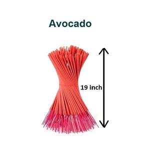 Varillas de incienso naturales de aguacate de 19 pulgadas más vendidas, suministro a granel de madera para uso aromático, Color rojo - Product Image 1