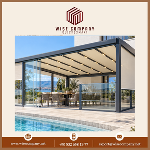 Pergola en tissu PVC en gros avec toit motorisé réglable et stores ZIP pour restaurant, jardin, terrasse - Product Image 2