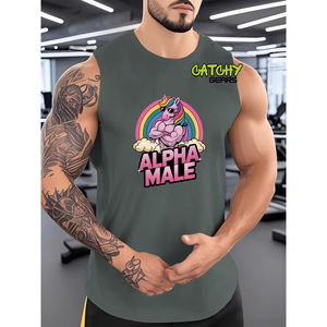 Camiseta sin mangas para hombre, ligera, transpirable, deportiva, para gimnasio, entrenamiento, verano, venta al por mayor - Product Image 3