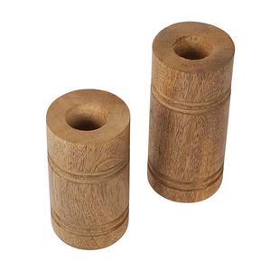 Solid Wood Candle Holder <b>Set</b> <b>Square</b> Tealight Stand Farmhouse Table Decoration Bulk Supply - Product Image 2