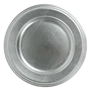 Round <b>Metal</b> Charger Plate With Engraved Floral Pattern Classic Design Durable Tableware Or Wedding Events Use Antique Plates - Product Image 5
