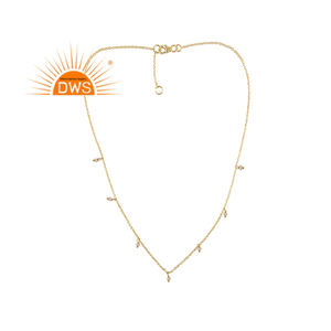 Meilleure vente Collier à breloques en argent sterling plaqué or 18 carats en pierre de lune naturelle arc-en-ciel Fabricant de bijoux personnalisé - Product Image 3