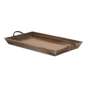 Plateau de service en bois moderne et écologique avec poignées, forme rectangulaire, personnalisable pour la maison et les hôtels, fait main - Product Image 5