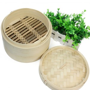 Cuisinière vapeur traditionnelle en bambou – Panier vapeur artisanal pour raviolis, légumes, prix compétitif // Mr.Tom - Product Image 6