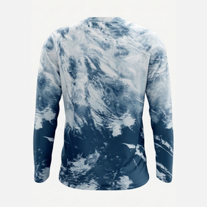 Chemises de pêche pour hommes avec logo personnalisé, 100% polyester, protection UV UPF50, manches longues UPF50+, séchage rapide, respirantes, vêtements de pêche en jersey - Product Image 2