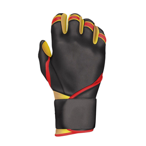 Guantes de Cricket Blancos y Negros de Cuero PVC Transpirable con Cierre a Presión para Mano Derecha, 13-16 mm de Grosor, 2.6 lb, Costuras Sin Costuras - Product Image 3