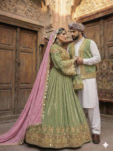 Wedding Bridal Wear Afghani <b>Dress</b> Women Floor Length O Neck Long Sleeve Embroidery A Line Party Wedding <b>Dress</b> For Afghan Brides - Product Image 4