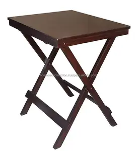 Commercio all'ingrosso tavolo da campeggio portatile in legno tavolo da pranzo retrattile pieghevole Anti-corrosione legno esterno Patio balcone tavolo
