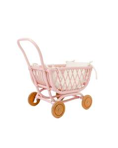 Customized Handmade Rattan Kid Toy Classic Wicker <b>Doll</b> Pram Model Push Toy Pretend <b>Play</b> For Toddler Birthday Gifts - Product Image 4