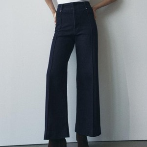 Jeans de Moda para Mujer, de Cintura Alta, Pierna Ancha, Estilo Casual Vintage, Lavado Denim, Ajuste Holgado, Pierna Recta, Jeans Azules para Damas, Venta al Por Mayor - Product Image 3