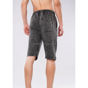 Pantalones cortos de algodón para hombre, ropa de calle corta con logotipo personalizado y lavado ácido, 380gsm, alta calidad, Verano - Product Image 3