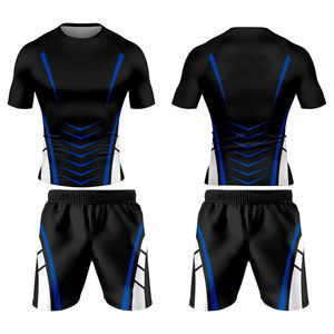 Tenue de combat MMA personnalisée pour hommes : Rashguard et short sur mesure en tissu respirant et extensible pour Jiu-Jitsu et Kickboxing - Product Image 4