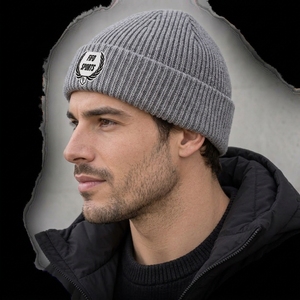 Custom <b>Knitted</b> Beanie <b>Hat</b> <b>Men</b> Beanies Cap Soft Warm Fabric Comfortable Stretch Fit Winter Outdoor Headwear Casual Fashion Daily - Product Image 5