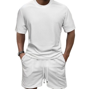 Conjunto de Algodón para Hombre, Fabricante, 2 Piezas, Camiseta y Pantalones Cortos Cargo, Verano, OEM, ODM, Venta al Por Mayor - Product Image 1