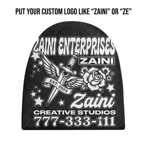 ZAINI Premium 100% Acrylic Knit 320 GSM Unisex <b>Beanie</b> Cap Black Winter Stretch <b>Skull</b> Hat - Product Image 1