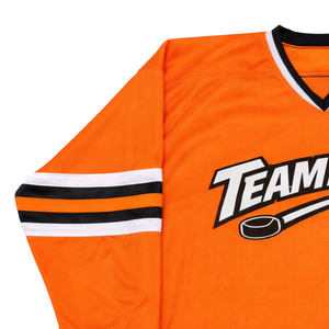 Jersey de Hockey Premium |   Nombre del equipo personalizado más número - Tela de alto rendimiento que absorbe la humedad - Ropa deportiva personalizada para ligas - Product Image 4