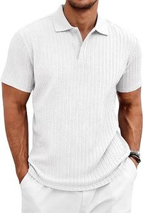 Polo de golf con cremallera de un cuarto para hombre, ligero y transpirable, ideal para verano - Product Image 1