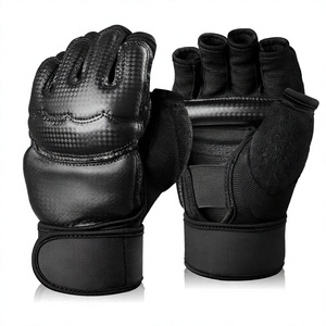 Gants de boxe Muay Thai en cuir avec support de poignet Velcro pour la lutte, les arts martiaux, les enfants et les adultes - Product Image 2