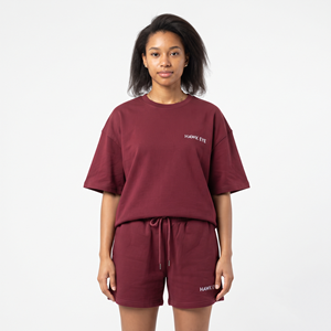 Conjunto de Verano Casual de Dos Piezas para Mujer, Shorts con Camiseta, Venta al Por Mayor, Logotipo Personalizado, Color Sólido - Product Image 1