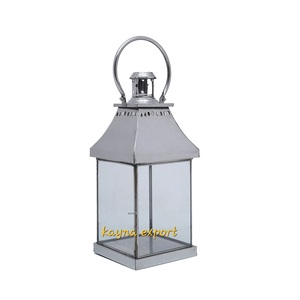 <b>Silver</b> Moroccan Style Metal <b>Lantern</b> Rectangular Home Decoration Durable Handmade Eco-Friendly Christmas Easter Customizable - Product Image 3