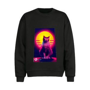 เสื้อสเวตเตอร์สีดำสั่งทำคุณภาพสูงสำหรับผู้ชายและผู้หญิงขายดีพร้อมเอฟเฟกต์ปัก3D ภาพนีออนและโลโก้ที่กำหนดเองสำหรับฤดูใบไม้ร่วง - Product Image 1