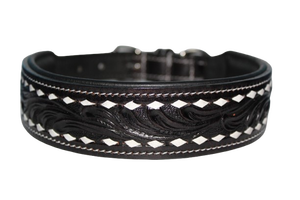 Collier pour chien en cuir premium fait main, fabricant de colliers pour animaux de compagnie avec logo personnalisé de Divine International India - Product Image 6