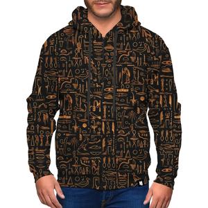 Sweat à capuche unisexe de haute qualité avec fermeture éclair, en polaire, élégant, avec surpiqûres, en polyester et coton, personnalisable avec votre propre logo, séchage rapide - Product Image 1