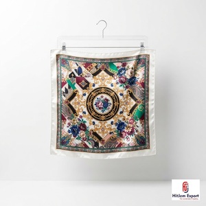 High Quality Printed Short <b>Scarf</b> Fabric Custom Design OEM ODM White Label Textile Manufacturer Fashion Accessories Wholesale - Product Image 6