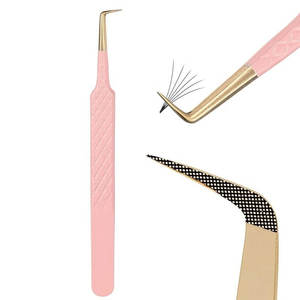 Pince à épiler antistatique à pointe en fibre, outils en acier inoxydable à pointe fine pour l'artisanat et le bricolage, pince à épiler à pointe en fibre - Product Image 1