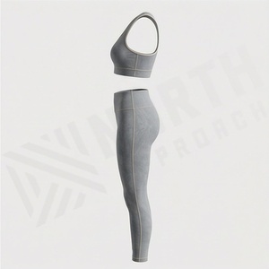 Haut court de yoga et fitness pour femme, léger, respirant, à col roulé et dos nu, à manches longues, coupe ajustée et moulante, pour la course et la gym - Product Image 3