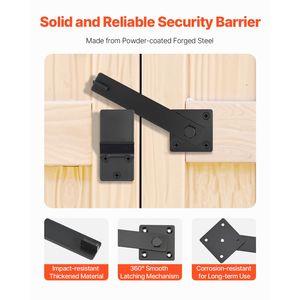 Loquet de porte robuste rotatif à 360 degrés, quincaillerie en métal à haute dureté, finition mate thermolaquée - Product Image 2