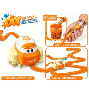 Coche de juguete Slime Track con pistola de jalea, vehículo de pista naranja, coche sensorial de gateo, juguete antiestrés para niños - Product Image 4