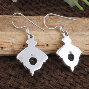 ต่างหูเงินแท้ 925 ประดับซิทรินธรรมชาติสำหรับผู้หญิง ต่างหูห้อยประดับพลอยควอตซ์สีเหลืองสุดหรู ของขวัญเครื่องประดับชั้นดี - Product Image 5