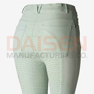 Pantalons d'équitation pour femmes, leggings à grip en silicone, taille haute, tissu extensible, vêtements d'équitation confortables - Product Image 5