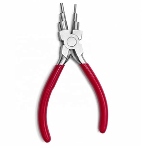 Pince à bijoux 6 en 1 pour la fabrication de anneaux de jonction, de boucles de fil et de créoles, avec fonction de pliage de fil et de pince à bec rond - Product Image 1