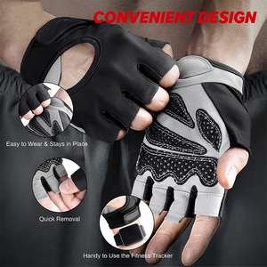 Anti <b>Slip</b> Breathable UV Protection Waterproof <b>Half</b> Finger Cycling Gloves for Unisex Outdoor Gym Sports Cheap Price OEM - Product Image 5