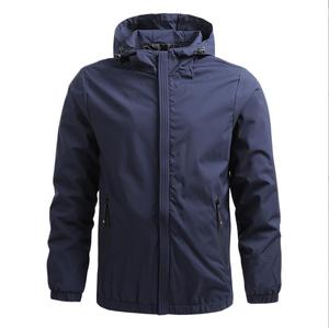 Veste d'extérieur vierge personnalisable avec logo, coupe-vent imperméable, manteau décontracté oversize pour homme - Product Image 4