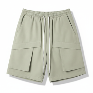 Shorts cargo FIELD vert sauge pour homme, décontractés, à jambes larges, utilitaires - Product Image 3