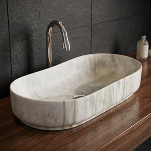 Commercial Rectangular Ceramic Countertop Wash Basin Single Hole Porcelain Bathroom Vanity Sink Bowl - Product Image 5