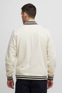 Chaqueta Universitaria de Béisbol para Hombre con Mangas de Cuero y Logotipo Personalizado, Bordado, para Parejas, Chaqueta Varsity Blanca - Product Image 6