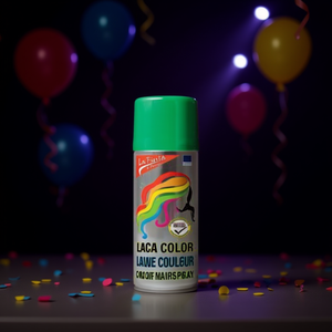 One-Time Use Green Hair Dye <b>Spray</b> LACA CAPILAR COLOR VERDE for Parties & <b>Styling</b> - Product Image 2