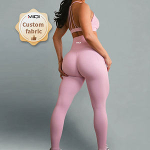 En gros : Haut de yoga, Vêtements de sport, Ensembles de fitness pour la gym, Débardeurs de course, Leggings, Leggings à effet froncé, Pantalons à jambes larges, Ensemble de leggings de sport - Product Image 4