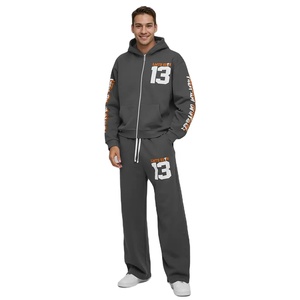 Survêtements d'hiver sur mesure de haute qualité pour adultes, unis, à la mode, avec cordon de serrage, à capuche, imprimés, écologiques, 100 % coton - Product Image 4