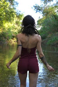 ชุดพิกซี่ท็อปผ้าฝ้ายสไตล์เอลฟ์สำหรับงานเทศกาล โบโฮแฟรี่คอร์ ชุดทำมือจากผ้าฝ้ายสำหรับงานเทศกาลฤดูร้อน ของขวัญสำหรับเธอ - Product Image 2